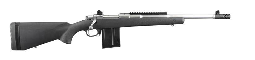 CARA RUGER GUNSITE SCOUT M77-GS 308W SYNTH FREIN DE BOUCHE INOX 10CPS 46CM CAT.C Ruger