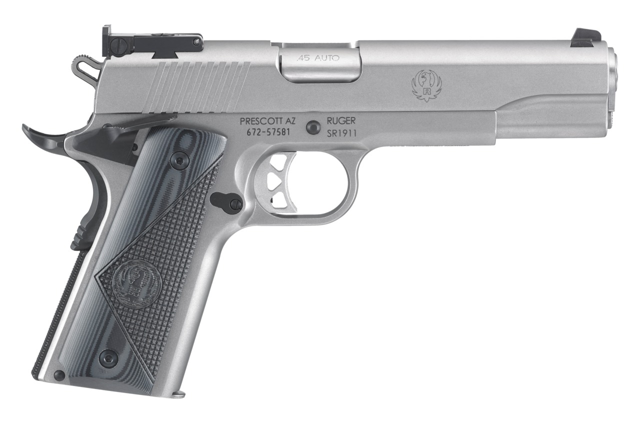 PIST RUGER SR1911 .9MM AUTO TARGET 5" 9+1CPS STAINLESS STEEL (2C)