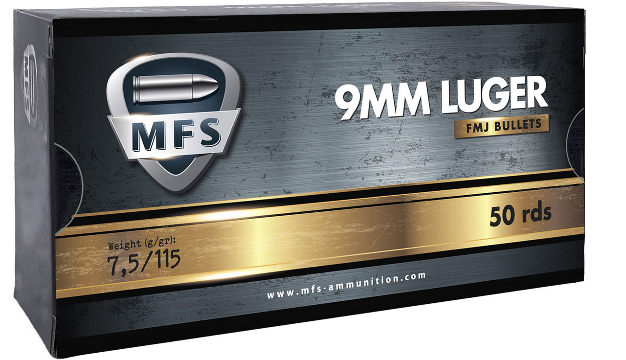 CART MFS 9MM LUGER  7.5G 115GR FMJ DTX  BTE 50