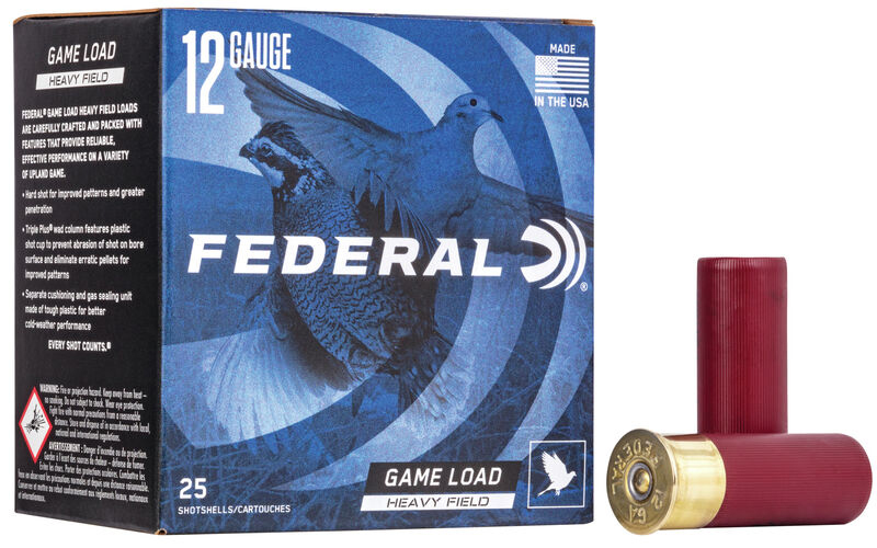 CART FEDE 12/70 3-1/4DE 28GR 7.5 GAME SHOK GAME LOAD H121 7.5 Federal