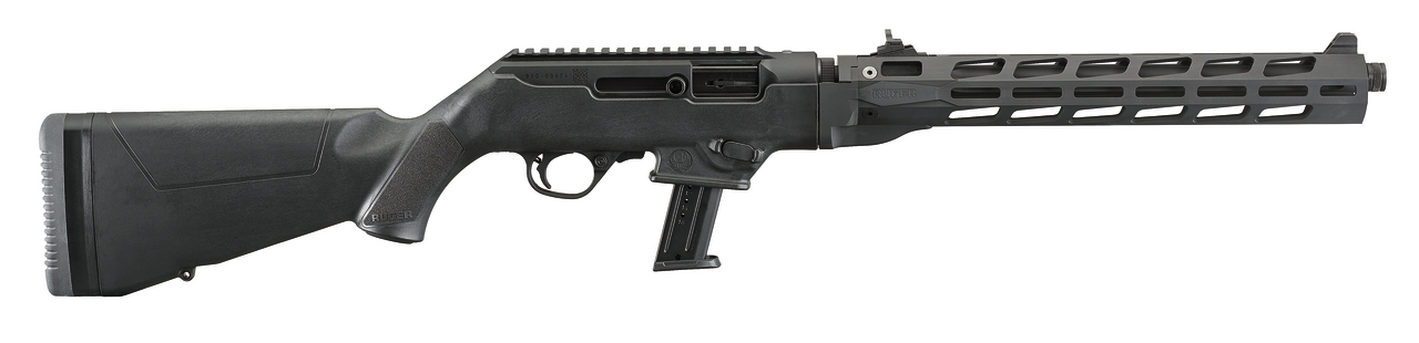 CARA RUGER PC CARBINE .9MM LUGER 16.12" 10COUPS 1/2-28 TAKEDOWN GARDE MAIN (1C)