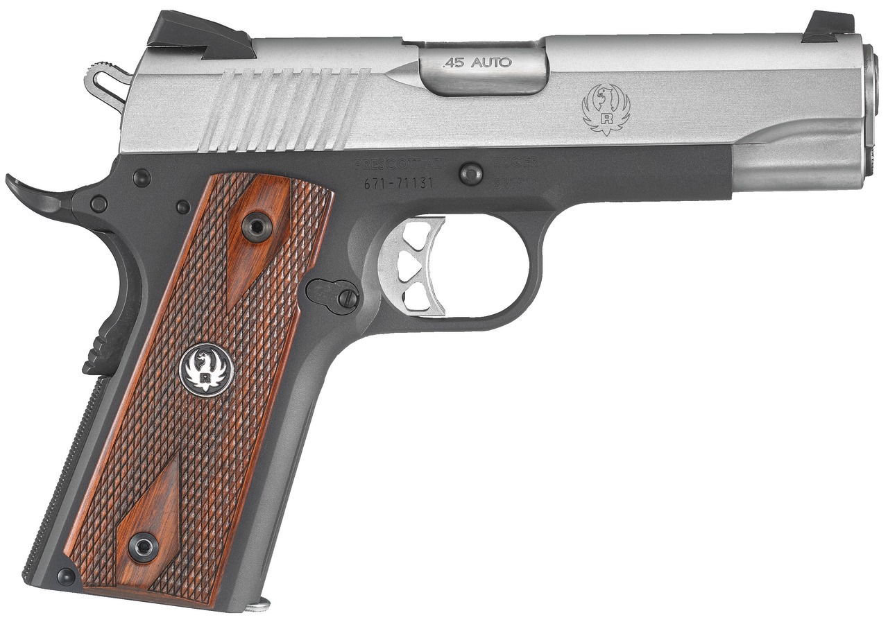 PIST RUGER SR1911CMD-A .45AUTO LWGT COMMANDER 4.25"  7+1CPS STAINLESS STEEL (2C) Ruger