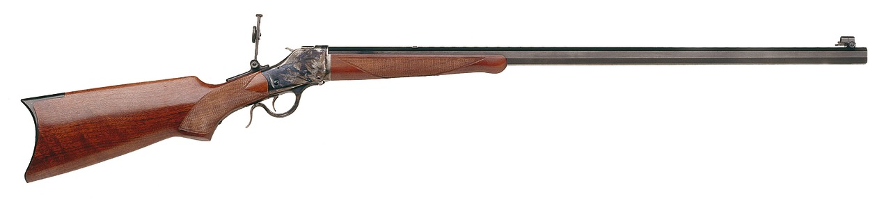 CARA UBER 1885 SINGLE SHOT HIGH WALL. SPECIAL SPORTING RIFLE CAL45/70GOV 30" Uberti