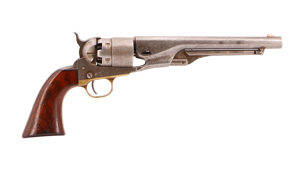 REV UBER 1860 ARMY FLUTED .44 8" BARILLET CANNELE POUDRE NOIRE 340410 Uberti