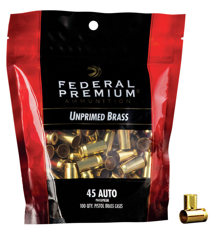 DOUILLE FEDERAL 45AUTO - UNPRIMED BRASS PH45UPB100 Federal