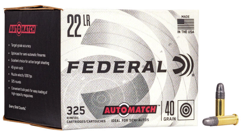 CART FEDE 22LR 40GR AUTOMATCH BULK (BTE325) PACK "CHAMPION" AM22 Federal