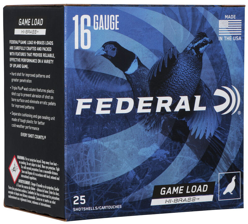 CART FEDE 16/70 32GR GAME-SHOK HI-BRASS 4 H163 4 Federal