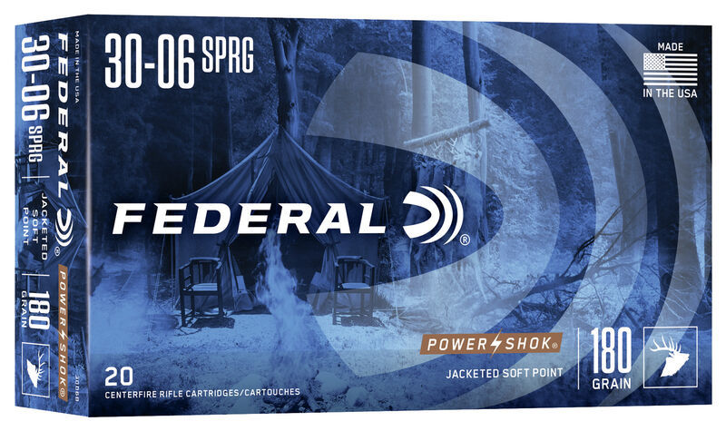 CART FEDE 30-06SPRG 180GR PS-SP POWER SHOK 3006B Federal